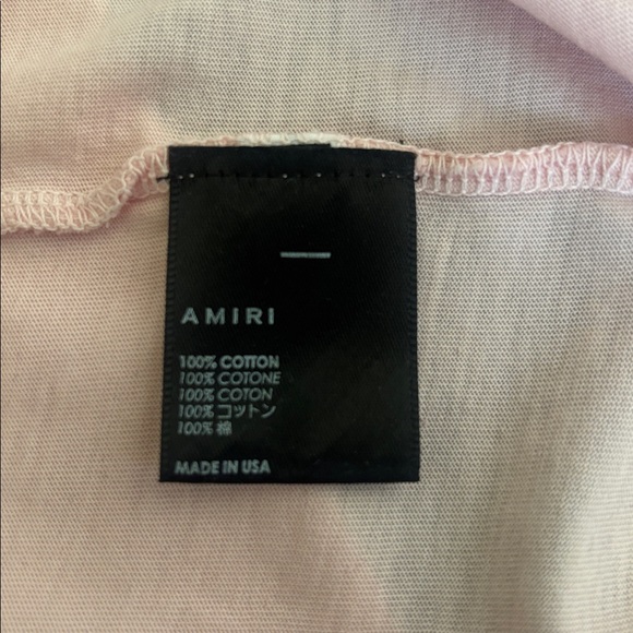 AMIRI Light Pink Logo T-Shirt - Picture 6 of 8